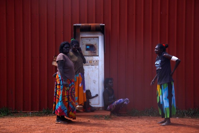 Comunidad aborigen en Australia. 