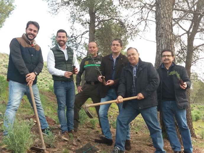 Pacheco, junto a Muñoz, Valverde y Victoria