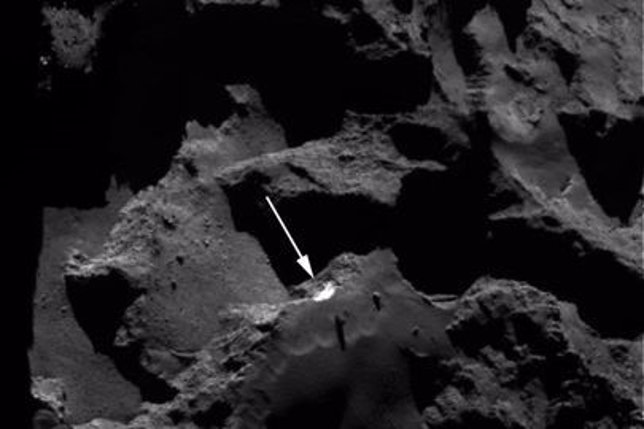 Corrimiento de tierra en el cometa 67P