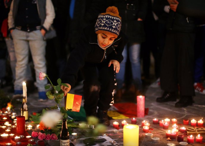 Homenajes a las víctimas de los atentados en Bruselas