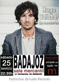 El cantante sevillano Hugo Salazar presentará en Badajoz su nuevo single