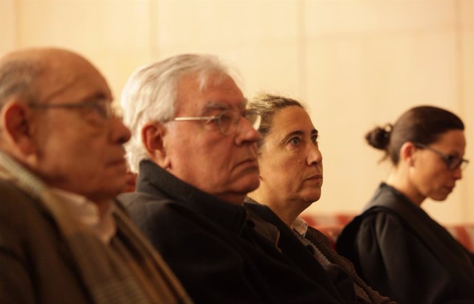 Fèlix Millet, Jordi Montull y Gemma Montull en el juicio del caso Palau