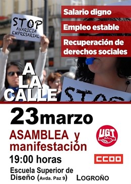 Asamblea y Manifestación por la recuperación del poder adquisitivo