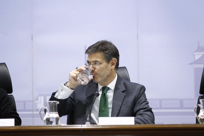 El ministro de Justicia, Rafael Catalá, en un homenaje al fiscal Luis Portero