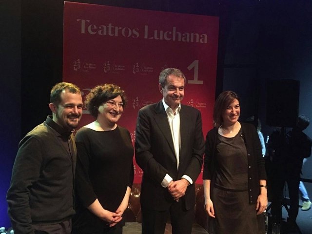 Zapatero en un acto de la Unión de Actores