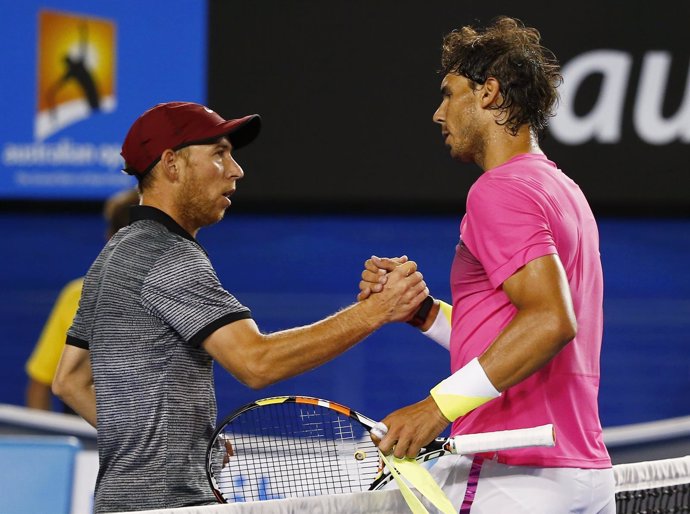 Dudi Sela y Rafa Nadal en el Open de Australia 2015