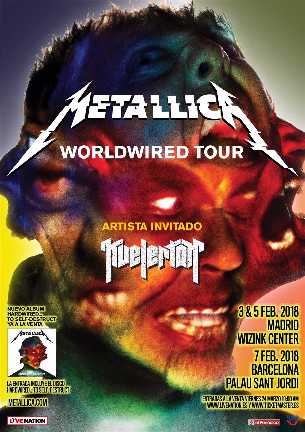 Colapso (y desesperación) en la venta de entradas para los Metallica en Madrid y Barcelona