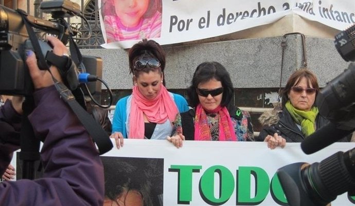A madre de Ruth y José, Ruth Ortiz, en una pasada concentración en Huelva