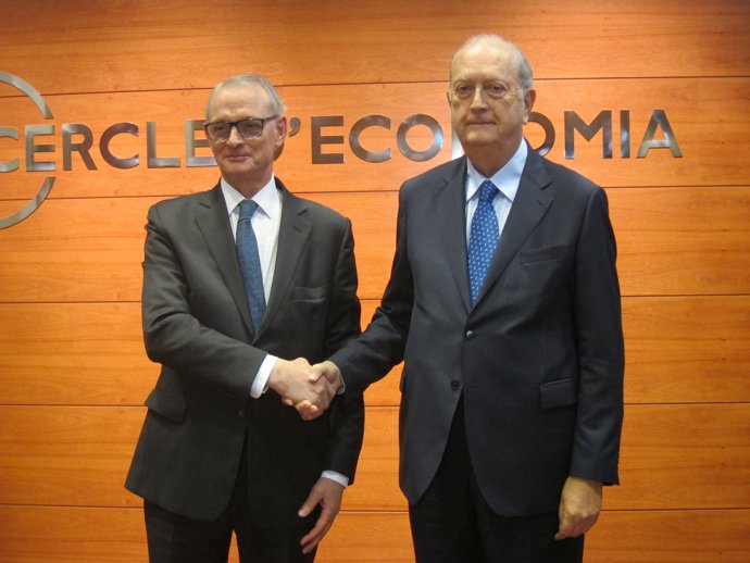 Antón Costas i Juan José Brugera (pte del Cercle d'Economia)
