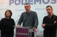 Podemos apoyará moción de censura de PSOE y pide a Cs que demuestre "de qué pasta está hecha"