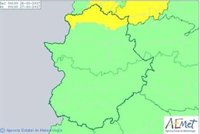 El norte de la provincia de Cáceres permanecerá este domingo en aviso amarillo por lluvias