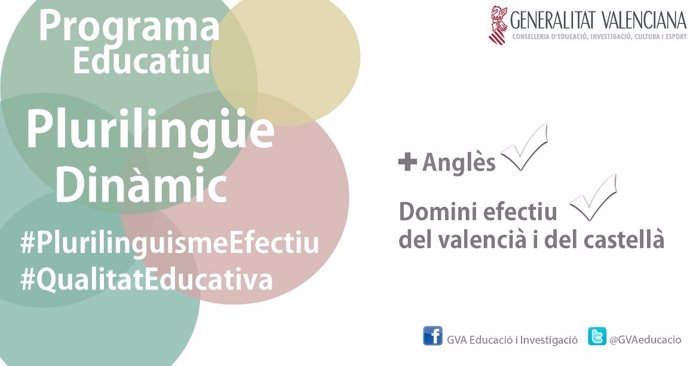 Imagen promocional del programa plurilingïue de la Comunitat Valenciana