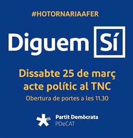 Campanya del PDeCAT en defensa del referèndum i del 9 N
