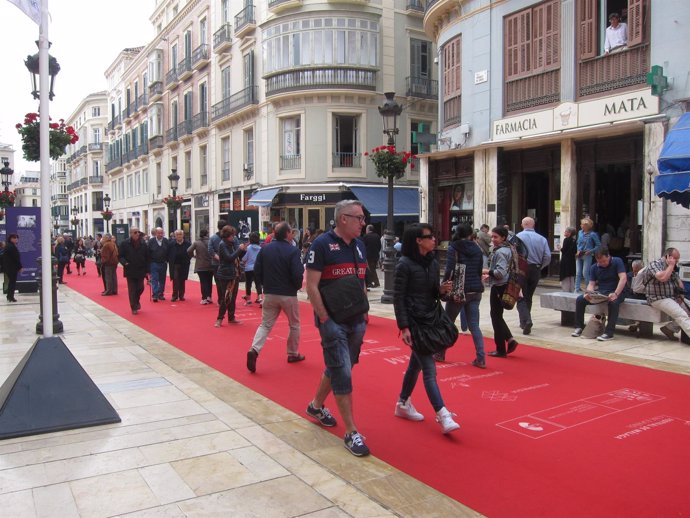 Turistas en el Festival de Cine Español de Málaga. 