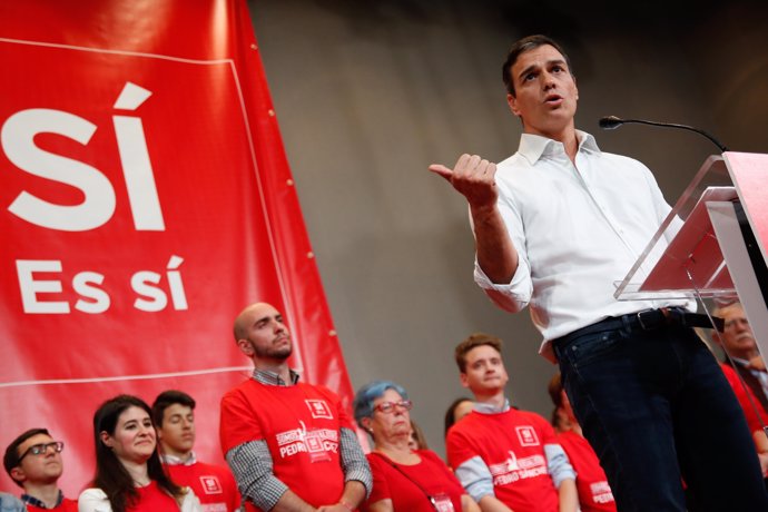 Pedro Sanchez ofrece un mitin en Granada de cara a las primarias del PSOE