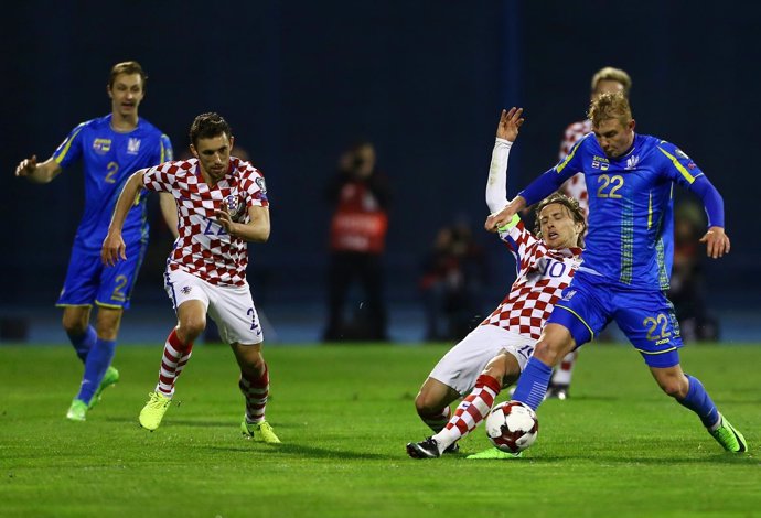 Luka Modric con la selección de Croacia