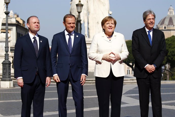 Angela Merkel en Cumbre Aniversario Tratado Roma