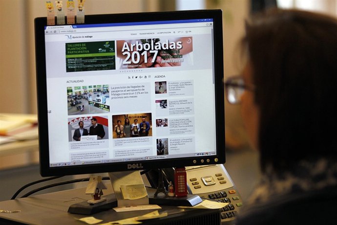 Portal web de la Diputación de Málaga visitas visitantes página tecnología 