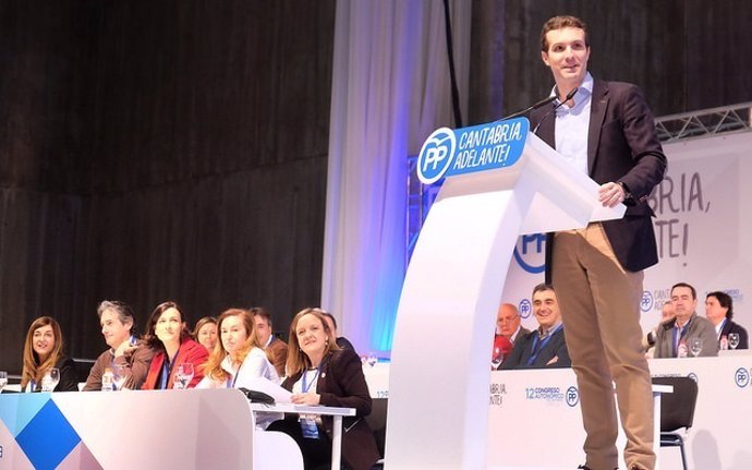 Pablo Casado en el Congreso del PP de Cantabria