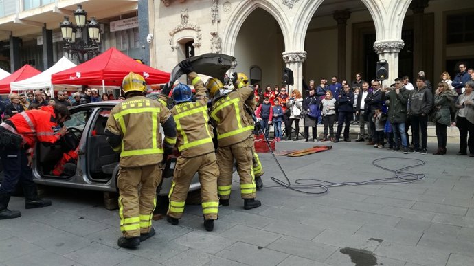 Demostració d'un rescat a Terrassa