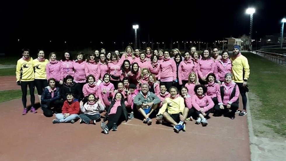 Equipo corre en rosa