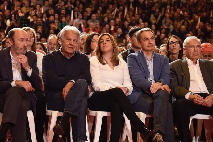 Rubalcaba, Felipe Gozález, Susana Díaz, Zapatero i Guerra 