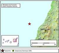 Registrado un terremoto de magnitud 3.4 al oeste de Fuerteventura