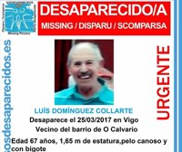 Buscan a un vecino de Vigo de 67 años desaparecido desde la tarde del sábado