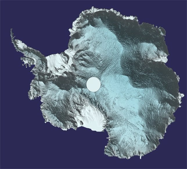 Elevación 3D de la Antártida