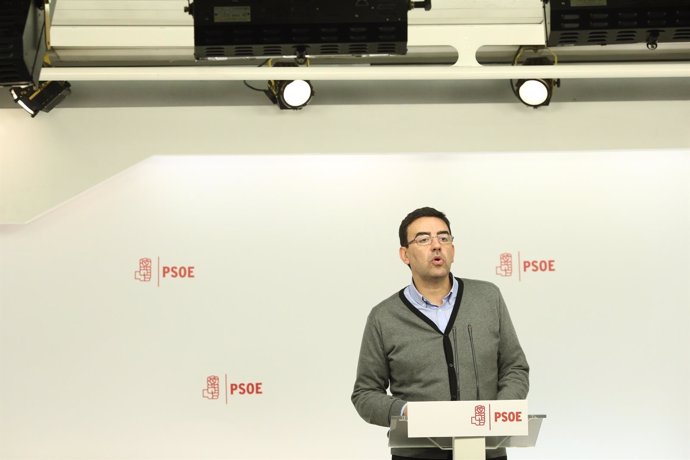 Rueda de prensa de Mario Jiménez en la sede del PSOE