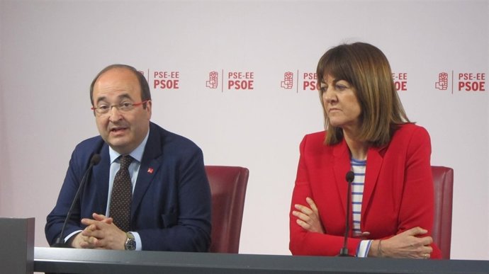  Idoia Mendia I Miquel Iceta, En Roda De Premsa A Bilbao