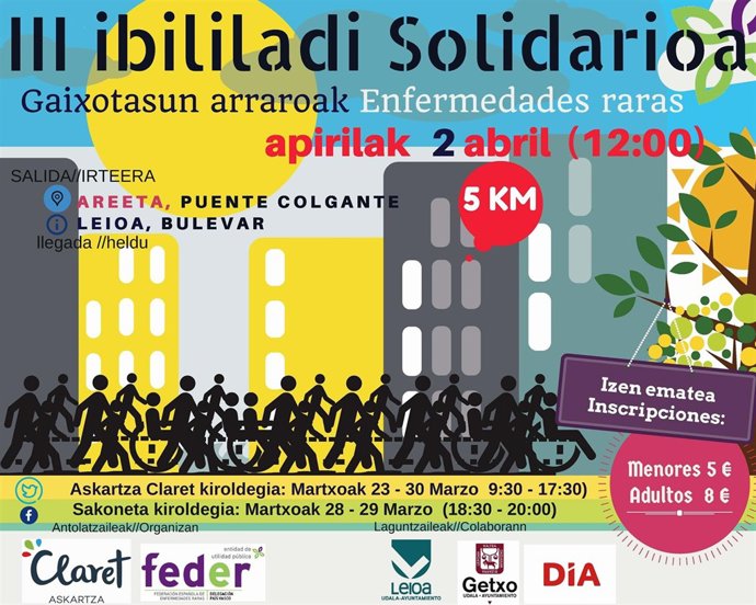 Cartel de la prueba solidaria de FEDER