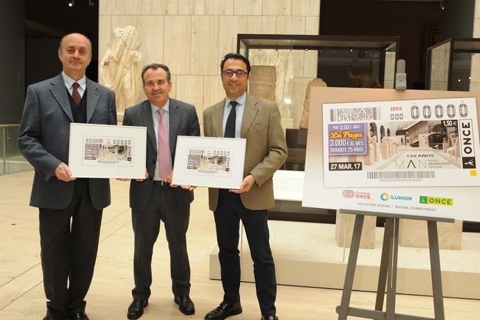 Cupón ONCE 150 aniversario Museo Arqueológico