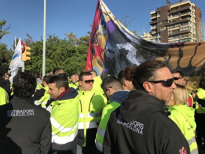 Protesta d'estibadors de Barcelona