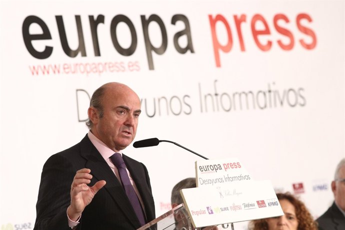 Luis de Guindos protagonitza un Esmorzar Informatiu d'Europa  Press