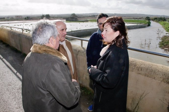 La presidenta Armengol visita la zona de inundaciones
