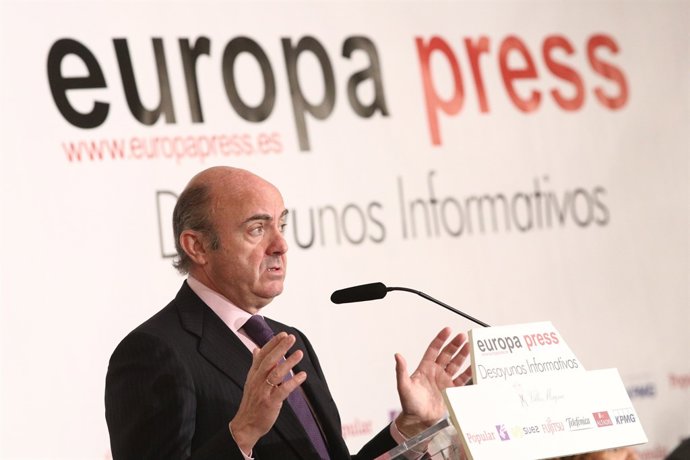 Luis de Guindos protagonitza un Esmorzar Informatiu d'Europa Press