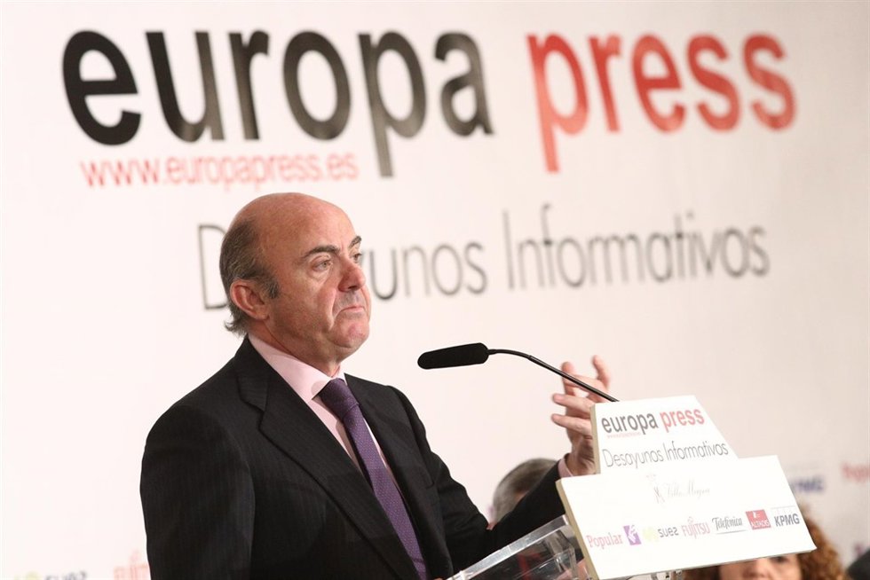 Luis de Guindos protagoniza un Desayuno Informativo de Europa Press