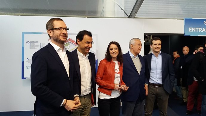 Los vicesecretarios del PP: Maroto, Maíllo, Levy, Arenas y Casado