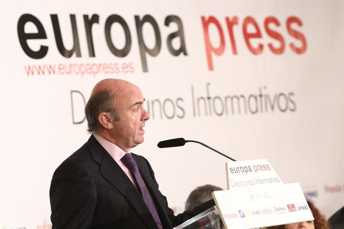 Luis de Guindos protagonitza un Esmorzar Informatiu d'Europa  Press