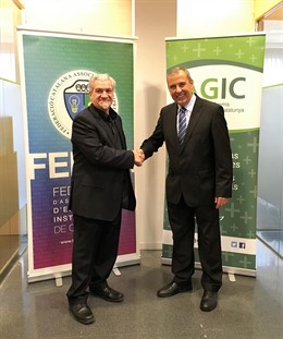 El pte.de Ferca J.Fernández i el pres. D'Agic J.Alcaide