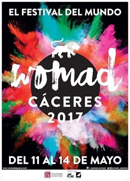 Cartel del festival Womad de Cáceres