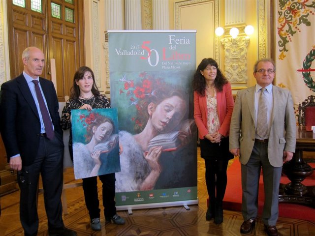 Acto de presentación de la Feria del Libro y el cartel anunciador. 