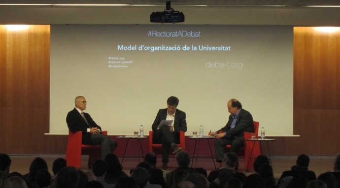 Candidats de la UPF Josep-Eladi Baños i Jaume Casals