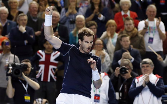 Andy Murray, con Gran Bretaña, en la Copa Davis
