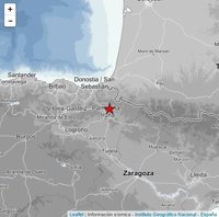 Cuatro terremotos este martes en Navarra, con intensidades entre 3 y 1,5