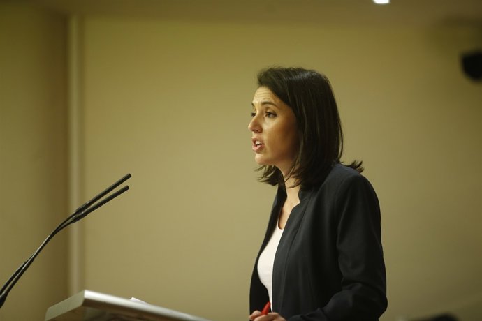 Irene Montero en roda de premsa al Congrés