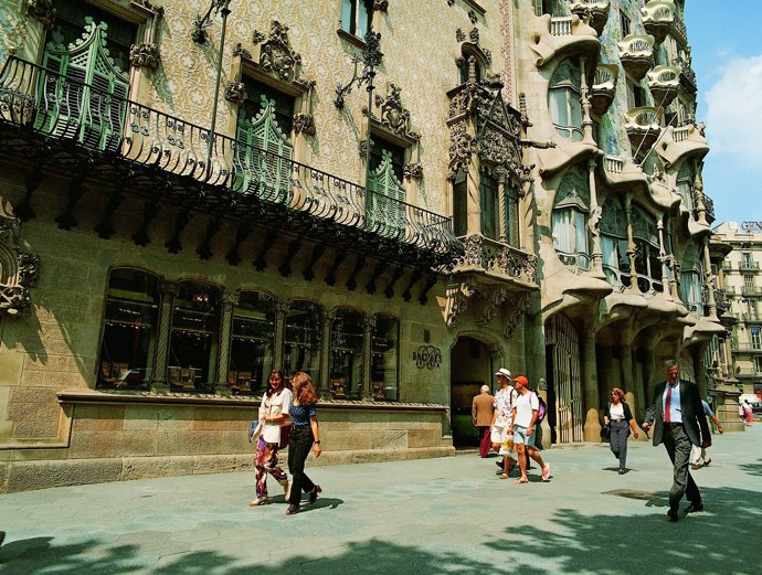 Casa Amatller I Casa Batlló. Passeig De Gràcia De Barcelona.