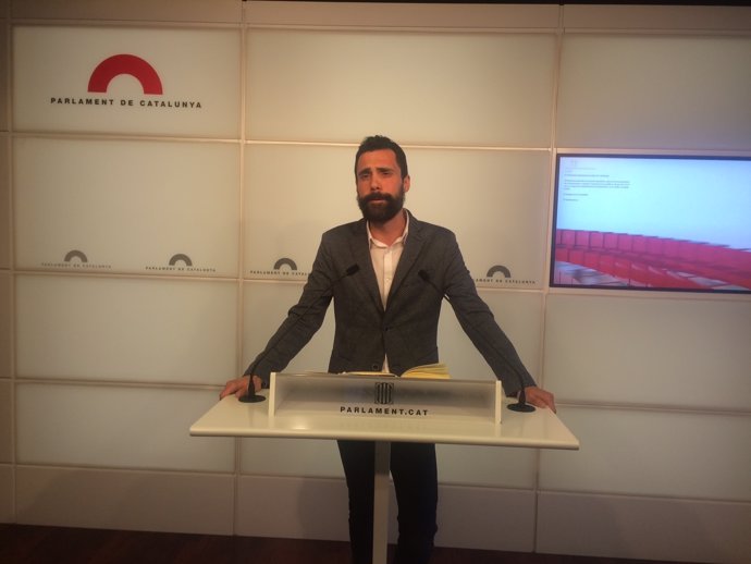 El portaveu adjunt d'JxSí en el Parlament, Roger Torrent