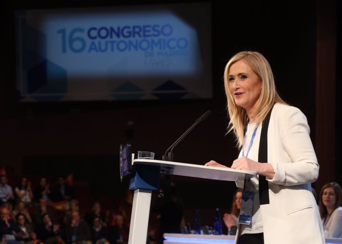 Cristina Cifuentes en el congreso regional del PP de Madrid